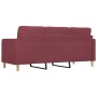 3-seater red fabric sofa 180 cm by vidaXL, Sofas - Ref: Foro24-359105, Price: 301,16 €, Discount: %