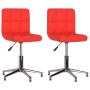 Sillas de comedor giratorias 2 unidades cuero sintético rojo de vidaXL, Sillas de comedor - Ref: Foro24-334407, Precio: 96,99...