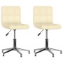 Swivel dining chairs 2 units cream synthetic leather by vidaXL, dining chairs - Ref: Foro24-334409, Price: 96,99 €, Discount: %