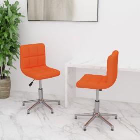 Sillas de comedor giratorias 2 uds cuero sintético naranja de vidaXL, Sillas de comedor - Ref: Foro24-334412, Precio: 98,99 €...