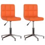 Sillas de comedor giratorias 2 uds cuero sintético naranja de vidaXL, Sillas de comedor - Ref: Foro24-334412, Precio: 98,17 €...