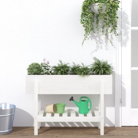 Raised garden bed made of solid white pine wood 101x30x69cm by vidaXL, Pots and planters - Ref: Foro24-825241, Price: 76,99 €...