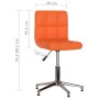 Swivel dining chairs 2 pcs orange synthetic leather by vidaXL, dining chairs - Ref: Foro24-334412, Price: 98,17 €, Discount: %