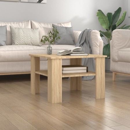 Sonoma oak plywood coffee table 60x60x42 cm