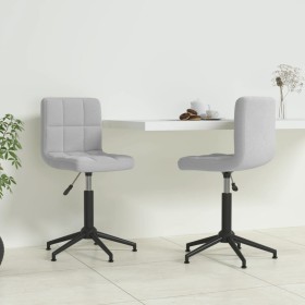 2pcs Light Gray Velvet Swivel Dining Chairs by vidaXL, dining chairs - Ref: Foro24-334429, Price: 96,99 €, Discount: %