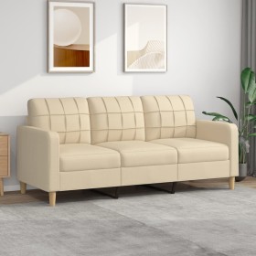 3-seater cream fabric sofa 180 cm by vidaXL, Sofas - Ref: Foro24-359101, Price: 301,99 €, Discount: %