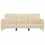 3-seater cream fabric sofa 180 cm by vidaXL, Sofas - Ref: Foro24-359101, Price: 301,16 €, Discount: %