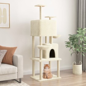 Katzenkratzbaum mit cremefarbenen Sisalpfosten 180 cm von vidaXL, Katzenmöbel - Ref: Foro24-172031, Preis: 88,85 €, Rabatt: %