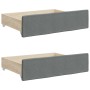 Cajones de cama 2 uds madera de ingeniería y tela gris oscuro de vidaXL, Camas y accesorios - Ref: Foro24-833911, Precio: 52,...