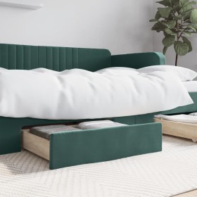 Cajones de cama 2 uds madera ingeniería terciopelo verde oscuro de vidaXL, Camas y accesorios - Ref: Foro24-833918, Precio: 6...