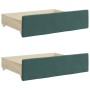 Cajones de cama 2 uds madera ingeniería terciopelo verde oscuro de vidaXL, Camas y accesorios - Ref: Foro24-833918, Precio: 6...