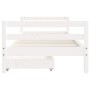 Estructura cama niños con cajones madera pino blanco 80x200 cm de vidaXL, Cunas y camas para niños - Ref: Foro24-834436, Prec...