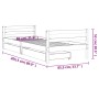 Children's bed frame with white pine wood drawers 80x200 cm by vidaXL, Cribs and beds for children - Ref: Foro24-834436, Pric...