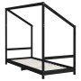 Estructura de cama para niños madera de pino negro 80x200 cm de vidaXL, Cunas y camas para niños - Ref: Foro24-835702, Precio...