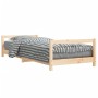 Estructura de cama para niños madera maciza de pino 80x200 cm de vidaXL, Cunas y camas para niños - Ref: Foro24-834390, Preci...