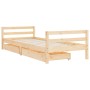 Children's bed frame with pine wood drawers 90x200 cm by vidaXL, Cribs and beds for children - Ref: Foro24-834438, Price: 120...