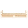 Children's bed frame with pine wood drawers 90x200 cm by vidaXL, Cribs and beds for children - Ref: Foro24-834438, Price: 120...