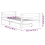 Children's bed frame with pine wood drawers 90x200 cm by vidaXL, Cribs and beds for children - Ref: Foro24-834438, Price: 120...