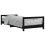 Estructura de cama para niños madera de pino negro 80x200 cm de vidaXL, Cunas y camas para niños - Ref: Foro24-834392, Precio...