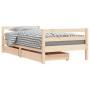 Child's bed frame with pine wood drawers 80x160cm by vidaXL, Cribs and beds for children - Ref: Foro24-834444, Price: 110,93 ...