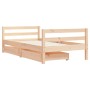 Child's bed frame with pine wood drawers 80x160cm by vidaXL, Cribs and beds for children - Ref: Foro24-834444, Price: 110,93 ...