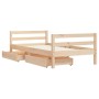 Child's bed frame with pine wood drawers 80x160cm by vidaXL, Cribs and beds for children - Ref: Foro24-834444, Price: 110,93 ...