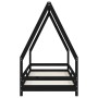 Estructura de cama para niños madera de pino negro 80x200 cm de vidaXL, Cunas y camas para niños - Ref: Foro24-834482, Precio...