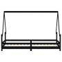 Estructura de cama para niños madera de pino negro 80x200 cm de vidaXL, Cunas y camas para niños - Ref: Foro24-834482, Precio...