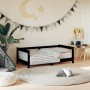 Black pine wood children's bed frame 70x140 cm by vidaXL, Cribs and beds for children - Ref: Foro24-834398, Price: 98,72 €, D...