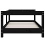 Black pine wood children's bed frame 70x140 cm by vidaXL, Cribs and beds for children - Ref: Foro24-834398, Price: 98,72 €, D...