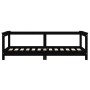 Black pine wood children's bed frame 70x140 cm by vidaXL, Cribs and beds for children - Ref: Foro24-834398, Price: 98,72 €, D...