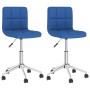 Sillas de comedor giratorias 2 unidades tela azul de vidaXL, Sillas de comedor - Ref: Foro24-334451, Precio: 97,32 €, Descuen...