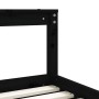 Estructura de cama para niños madera de pino negro 70x140 cm de vidaXL, Cunas y camas para niños - Ref: Foro24-834398, Precio...