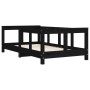 Estructura de cama para niños madera de pino negro 70x140 cm de vidaXL, Cunas y camas para niños - Ref: Foro24-834428, Precio...