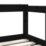 Estructura de cama para niños madera de pino negro 70x140 cm de vidaXL, Cunas y camas para niños - Ref: Foro24-834428, Precio...