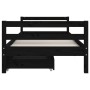 Estructura de cama niños con cajones madera pino negro 80x200cm de vidaXL, Cunas y camas para niños - Ref: Foro24-834437, Pre...