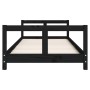 Black pine wood children's bed frame 80x200 cm by vidaXL, Cribs and beds for children - Ref: Foro24-834422, Price: 68,86 €, D...