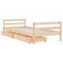 Children's bed frame with pine wood drawers 90x190 cm by vidaXL, Cribs and beds for children - Ref: Foro24-834447, Price: 124...