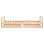 Children's bed frame with pine wood drawers 90x190 cm by vidaXL, Cribs and beds for children - Ref: Foro24-834447, Price: 124...