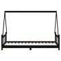 Estructura de cama para niños madera de pino negro 90x190 cm de vidaXL, Cunas y camas para niños - Ref: Foro24-834464, Precio...