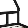 Black pine wood children's bed frame 90x190 cm by vidaXL, Cribs and beds for children - Ref: Foro24-834464, Price: 132,41 €, ...