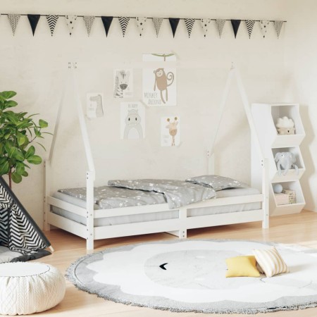 Bed frame for children made of white pine wood 80x160 cm by vidaXL, Cribs and beds for children - Ref: Foro24-834490, Price: ...