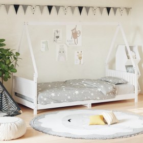 Bed frame for children made of white pine wood 90x190 cm by vidaXL, Cribs and beds for children - Ref: Foro24-834508, Price: ...