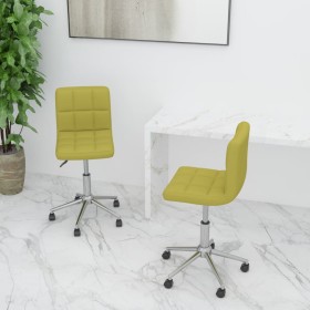 Swivel dining chairs 2 units green fabric by vidaXL, dining chairs - Ref: Foro24-334452, Price: 83,49 €, Discount: %