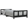 Estructura de cama para niños madera de pino negro 90x190 cm de vidaXL, Cunas y camas para niños - Ref: Foro24-834434, Precio...