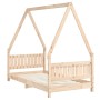 Estructura de cama para niños madera maciza de pino 80x160 cm de vidaXL, Cunas y camas para niños - Ref: Foro24-834504, Preci...