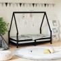 Black pine wood children's bed frame 80x160 cm by vidaXL, Cribs and beds for children - Ref: Foro24-834491, Price: 130,75 €, ...