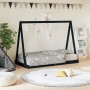 Estructura de cama para niños madera de pino negro 80x160 cm de vidaXL, Cunas y camas para niños - Ref: Foro24-834530, Precio...