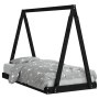 Black pine wood children's bed frame 80x160 cm by vidaXL, Cribs and beds for children - Ref: Foro24-834530, Price: 81,36 €, D...