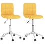 Swivel dining chairs 2 units mustard yellow fabric by vidaXL, dining chairs - Ref: Foro24-334454, Price: 82,99 €, Discount: %